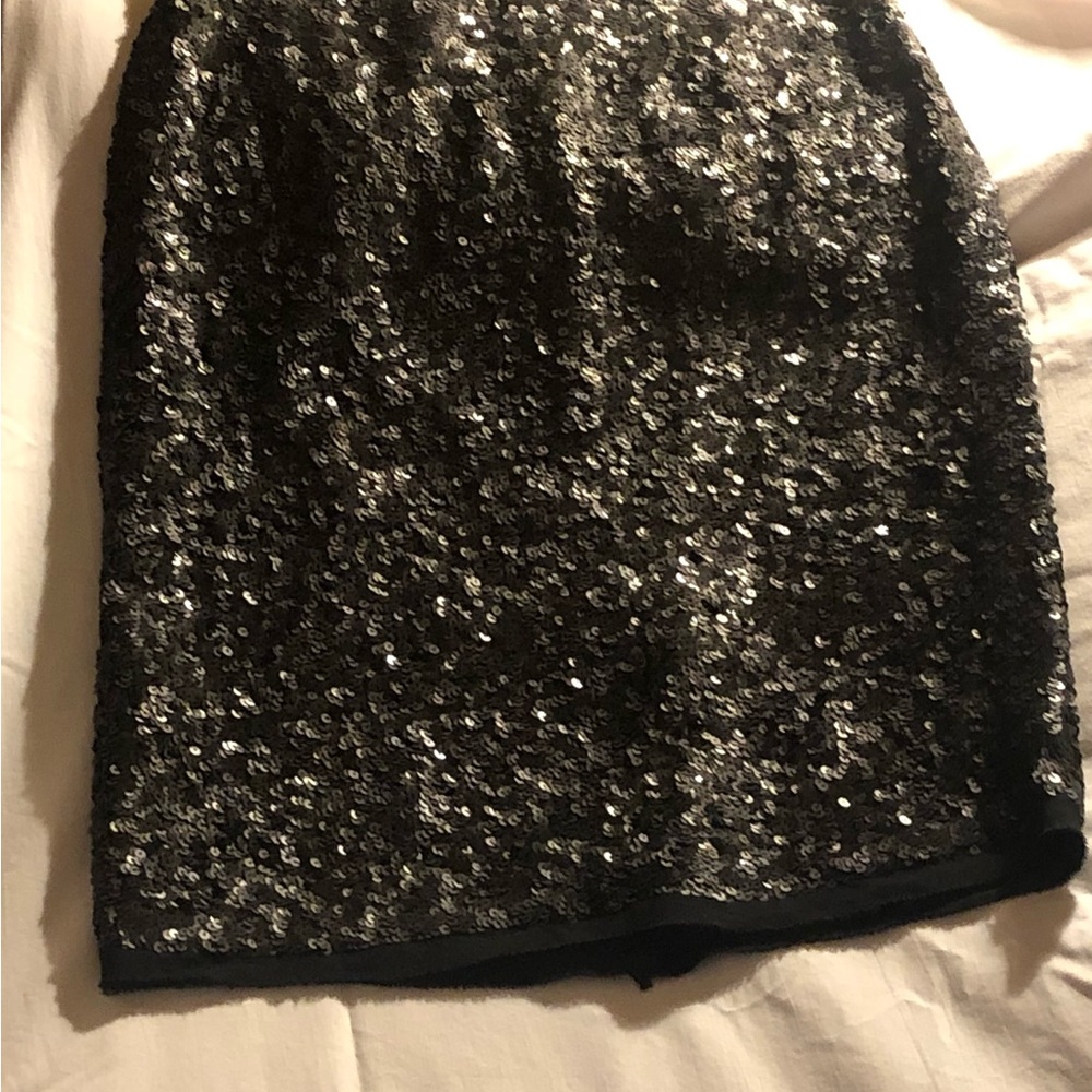Talbots Black Sequin Mini Skirt